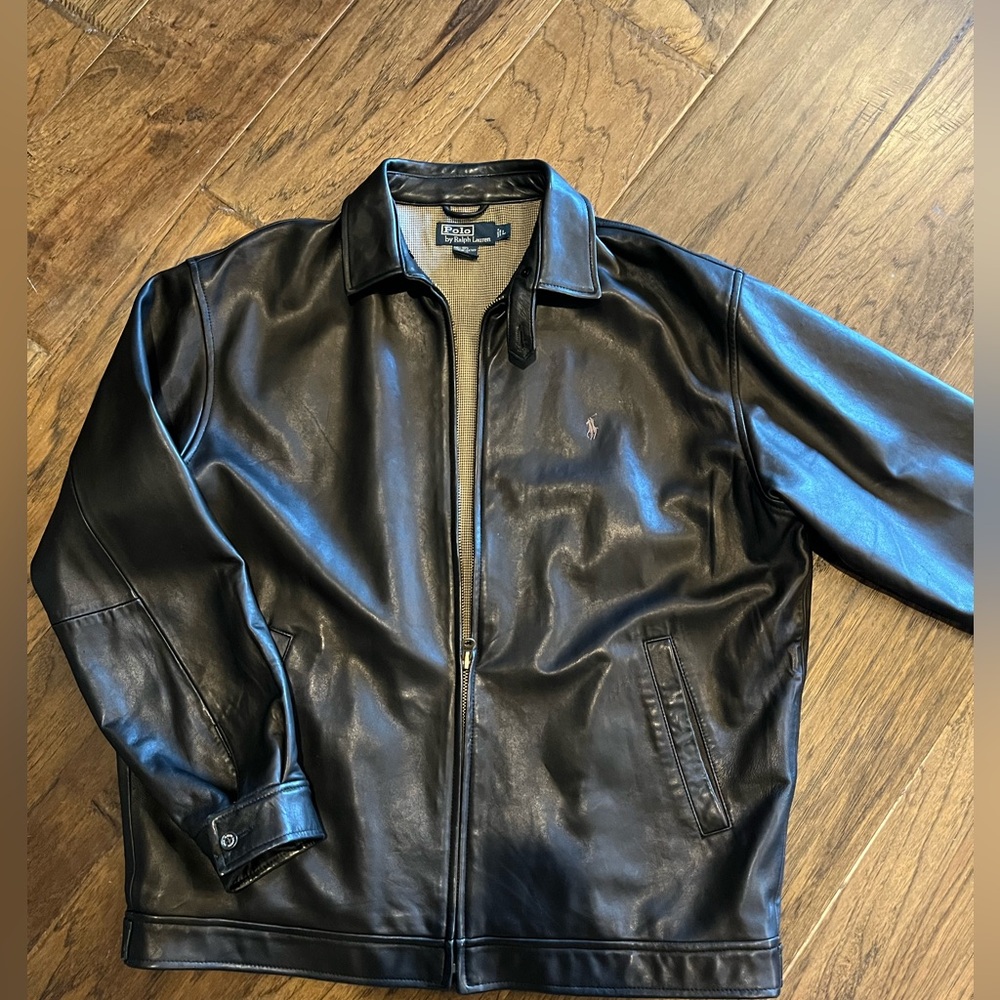Polo Ralph Lauren. Men’s. Leather. Jacket. Large. Black